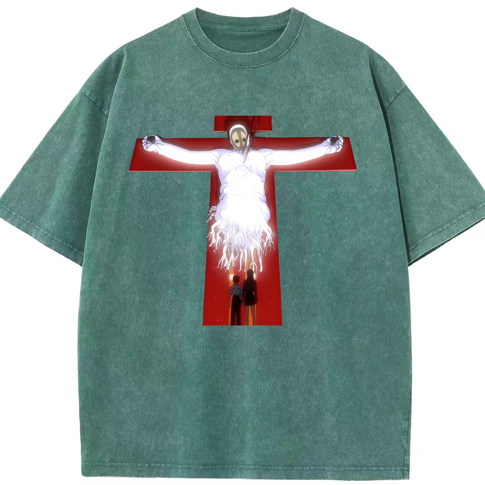 （画像用） EVA 新世紀エヴァンゲリオン 綿100% ヴィンテージ風 半袖Tシャツ（フロントプリント）